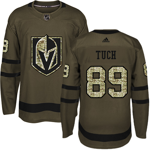 Adidas Golden Knights #89 Alex Tuch Green Salute to Service Stitched Youth NHL Jersey